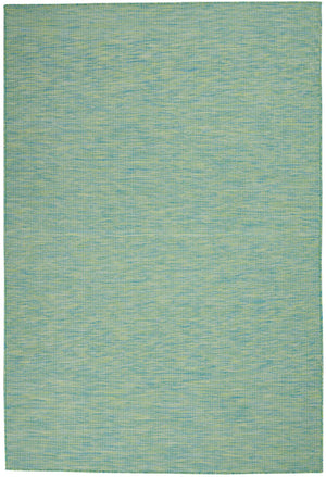 Nourison Positano POS01 Machine Made Power-loomed No Border Indoor/Outdoor Modern Outdoor Rug Blue Green, Blue Green 100% Polypropylene 99446790491