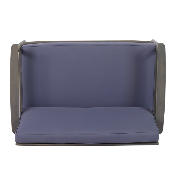 English Elm Christopher Knight Home® - Patio Loveseat And Coffee Table Set - Minimalist Acacia Wood Furniture For Relaxing Outdoor Spaces 68628.00GDGRY