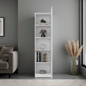 English Elm Home Vertical Freestanding Bookcase with Open Shelving and Enclosed Lower Cabinet B070P487572