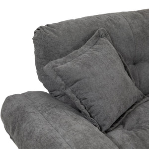 English Elm 84" Chenille Sofa Loveseat with Memory Foam & Pocket Springs, Plush Dual-Layer Comfort, Sturdy Frame Grey W676S00013