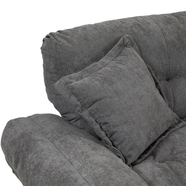 English Elm 84" Chenille Sofa Loveseat with Memory Foam & Pocket Springs, Plush Dual-Layer Comfort, Sturdy Frame Grey W676S00013