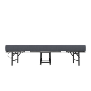 English Elm 75 Inch Rollaway Twin Bed with Memory Foam Mattress Heavy Duty Steel Frame Foldable W2735P425460