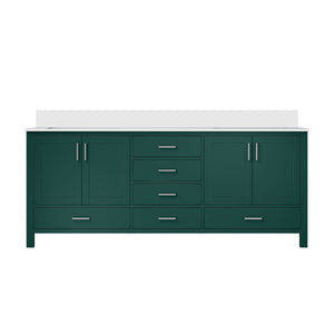 English Elm Green Double Bath Vanity 80" W x 22" D with Cultured Marble Top, Solid Wood, Soft-Close Drawers, Storage B2731P259145