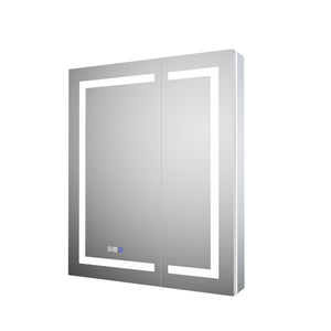 English Elm Smart Led Medicine Cabinet with Anti-fog Mirror Gfci Outlet and Blum Hinges 30x36 W637P382877