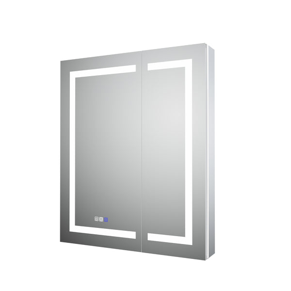 English Elm Smart Led Medicine Cabinet with Anti-fog Mirror Gfci Outlet and Blum Hinges 30x36 W637P382877