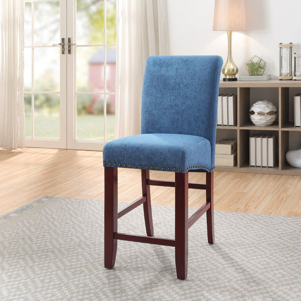 OSP Home Furnishings 24" Parsons Barstool Navy