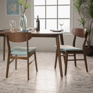 English Elm Christopher Knight Home® - DINING Chair with Cushioned Fabric Seat and Polished Wood Frame — Elegant Modern Comfort for Home Mint 58925.00MNT