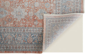 Feizy Rugs Marquette Elegant Power-loomed Rug With Traditional Persian Motifs - Stain Resistant And Durable Red,Orange,Blue Polyester,Acrylic Mrq3761frstblup00