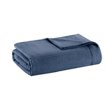 Madison Park Egyptian Cotton Casual Blanket MP51N-6430 Blue