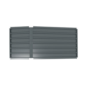 English Elm Campcraft Galvanized Steel Outdoor Storage Cabinet with Lockable Compartment and Firewood Rack W1598P382301