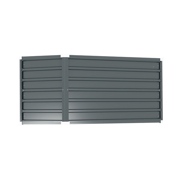 English Elm Campcraft Galvanized Steel Outdoor Storage Cabinet with Lockable Compartment and Firewood Rack W1598P382301