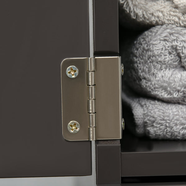 English Elm HOMCOM 54" Tall Bathroom Storage Cabinet - Slim Freestanding Linen Tower with Shelves, Drawers, Brown W2225P217007