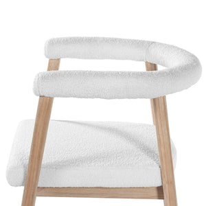 English Elm 24.5'' Seat Height Padded Counter Stools Curved Back Set of 2 for Kitchen Island Natural N780P354190N