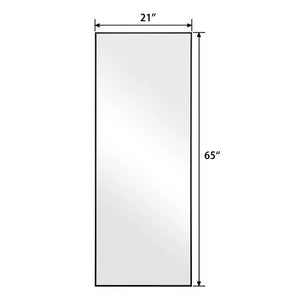 English Elm Led Lighted Floor Mirror Aluminum Frame Full Body Dressing Bedroom Standing Vanity W2071124505