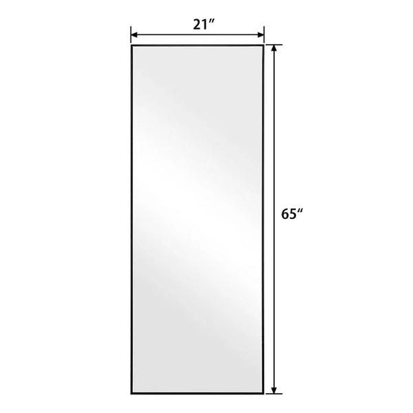 English Elm Led Lighted Floor Mirror Aluminum Frame Full Body Dressing Bedroom Standing Vanity W2071124505