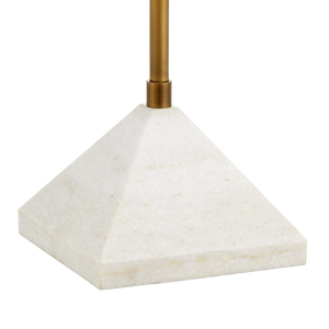 Repertoire Adjustable Brass Floor Lamp with White Marble Base - Modern Elegance for Your Space