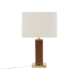 Martha Stewart Hawley Modern/Contemporary Faux Leather Table Lamp MT153-0072 Gold/Brown