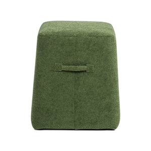 English Elm Jennifer Taylor Home - Oliver 16" Tapered Square Upholstered Ottoman - Compact Fleece Pouf, Modern Footrest & Seat (16") Green B2719P269260