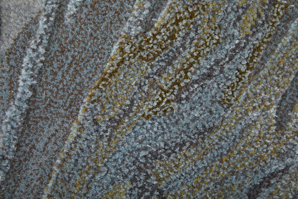 Feizy Rugs Kawai Hand-tufted Wool & Viscose Abstract Rug – Luxurious Modern Design For Stylish Home Decor Blue,Green,Gray Wool,Viscose Kaw8982fgrnmltf00