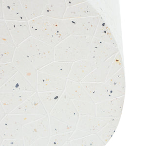 English Elm Outdoor Terrazzo Concrete Drum Table Artisan Speckled Accent for Patio Lounge N773P205008W