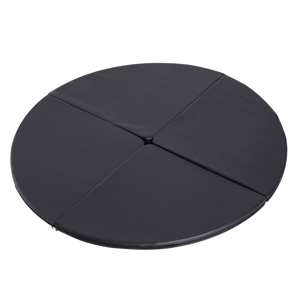 English Elm Soozier Round Pole Dance Floor Mat with High Density Foam Core for Home Training W2225P200409