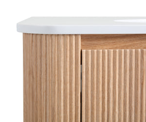 English Elm Arcora 36 Inch Wall Mounted Floating Bathroom Vanity With Curved Sink, Soft Close Drawer & Modern Design W3235P336190