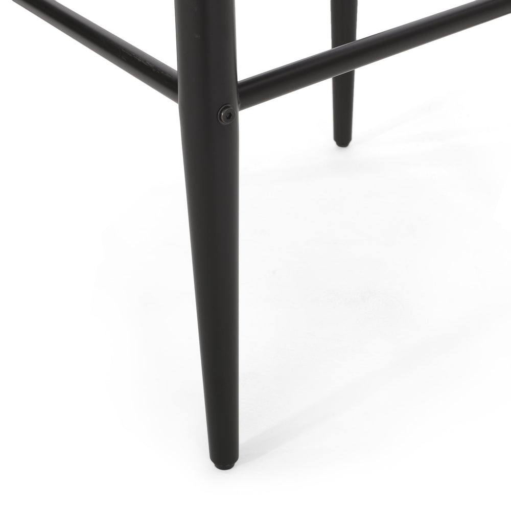 English Elm Christopher Knight Home® - Barstools Set Of 2 - Stylish Gray Upholstered Bar Stools With Backrest & Iron Legs For Versatile Spaces N779P248198G
