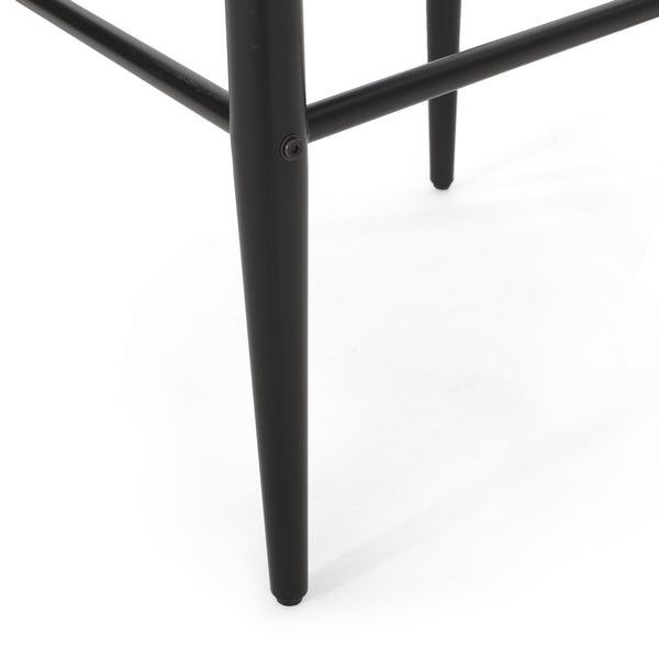 English Elm Christopher Knight Home® - Barstools Set Of 2 - Stylish Gray Upholstered Bar Stools With Backrest & Iron Legs For Versatile Spaces N779P248198G
