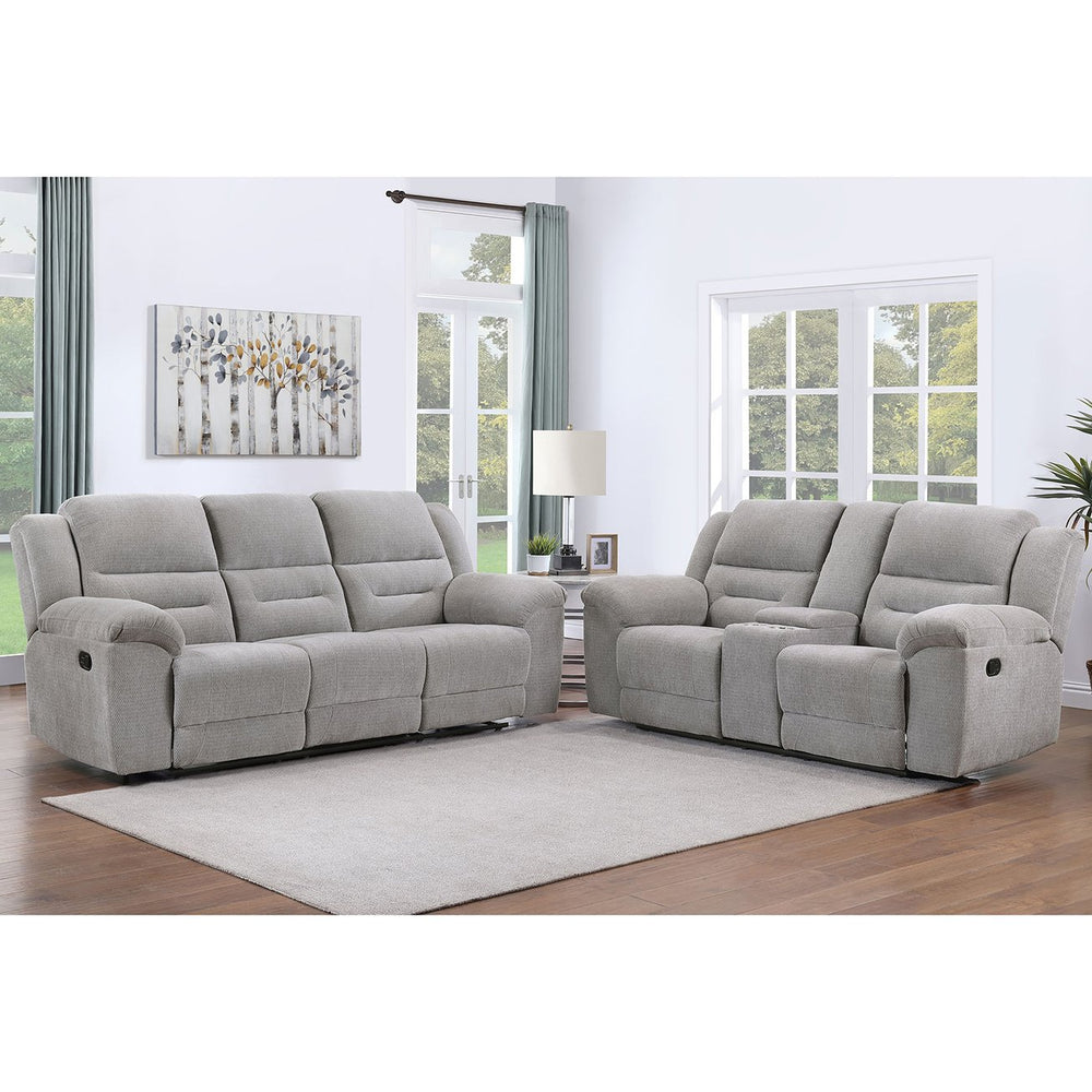 English Elm Chelan Plush Sofa and Loveseat Set with Sloped Arms for Contemporary Living Rooms B062S01730