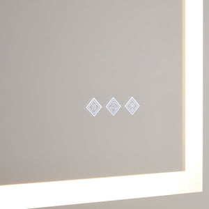 English Elm 60x30inch LED Bathroom Mirror with RGB Gradient, 3000-6000K Dimmable, Anti-Fog IP54, UL-Certified Mountable W2091P338771