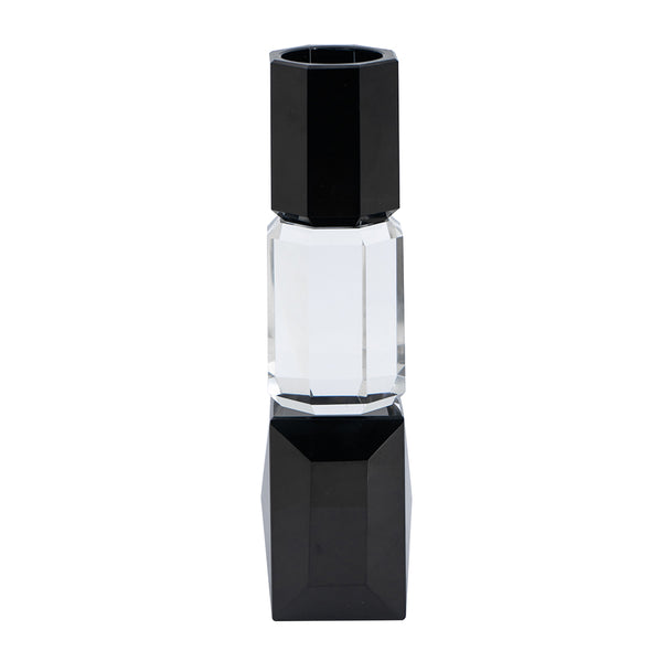 English Elm 2.4X2.4X9.4" Black And Clear Tealight Candle Holder Set – Modern Ambiance For Home & Events, 6Ea/Ctn W2078P390745