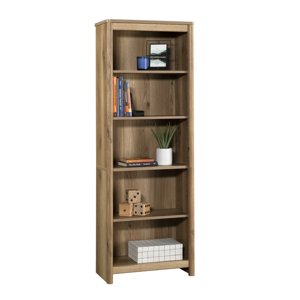 English Elm 5-Shelf Bookcase With Warm Brown Finish - Stylish, Adjustable, And Versatile Storage Solution For Any Space B356P402788