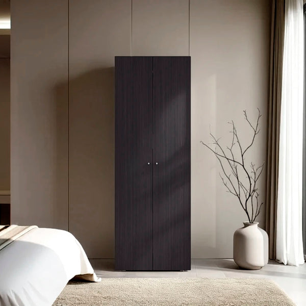 English Elm FM Tolleson 3-Door Tall Wardrobe Cabinet with Full-Length Rod, 4 Shelves, Scratch-Resistant Finish Wenge 71.26 L x 20.08 W x 5.12 H B128P361085
