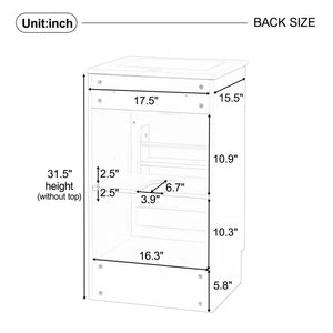 English Elm [video] Compact Sage Green Bathroom Vanity with Ceramic Sink Soft Close Cabinet White N759P237932K