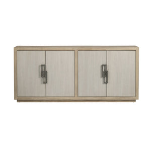 Crestview Collection Transitional Media Sideboard - Modern Storage Solution With Antique Nickel Accents For Your Living Room Tan Solid Wood Cvfdr1217