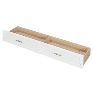 English Elm Queen Murphy Wall Bed Cabinet with Storage Drawer Built-in Power Outlets Usb Ports White LP000400AAK-1