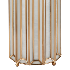 Daze Uplight Table Lamp in White Milk Glass with Antique Brass Finish - Contemporary Glow for Any Room