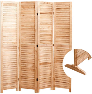 English Elm 55.2'' W X 65'' H Solid Wood Folding Room Divider – Rustic Charm, Privacy & Versatile Design! B205P241662