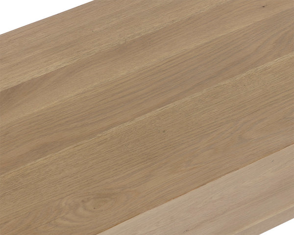 Sunpan Gregor Bench - Stylish Angular Seating in Solid Acacia Wood, Perfect for Contemporary Spaces Rustic Oak