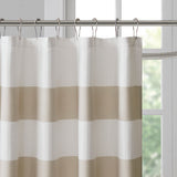 Madison Park Spa Waffle Transitional Shower Curtain with 3M Treatment MP70-1483 Taupe