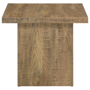 English Elm Exeter Mango Square End Table with Black Veneer Finish, Tall Minimalist Engineered Wood Accent Table B062P375988