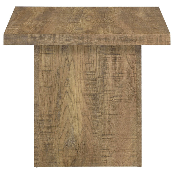 English Elm Exeter Mango Square End Table with Black Veneer Finish, Tall Minimalist Engineered Wood Accent Table B062P375988