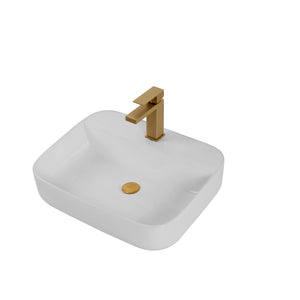 English Elm Bothwa Square Ceramic Vessel Sink Glossy White Cupc Certified Countertop Bath Basin B2724P262845