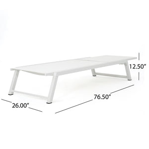 English Elm Myers Outdoor Aluminum Mesh Chaise Lounge Adjustable Poolside Reclining Chair 61407.00WWHI