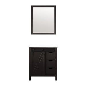 English Elm Brown 30 in. Bath Vanity with White Quartz Top, Soft-Close Drawers, Mirror & Ample Storage Space B2731S00713