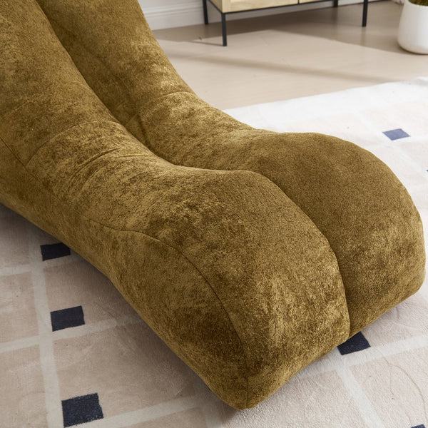 English Elm Creative Bean Bag Sofa Chair with Plush Superfiber Cover and Soft Foam Filling for Luxe Comfort Brown W1996P266259