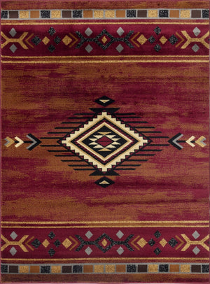 English Elm Tribes Southwest Area Rug - 2'7" X 7'3" Red Soft, Stain-Resistant, Durable For High-Traffic Spaces B186P180986-GIGA