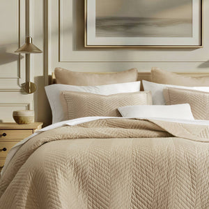 English Elm King Cotton Sateen Quilt Set Smooth Breathable Bedroom Layering Coverlet 3 Piece Linen B035P496599
