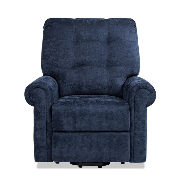 English Elm Jennifer Taylor Home - Irwin Power Lift Recliner Chair with Overstuffed Comfort, Smooth Lift Assist & Full Recline Support Navy Blue B2719P238501
