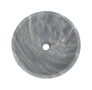 English Elm Carrara Gray Marble Vessel Sink – Semi-Polished Natural Stone Elegance For Luxurious Bathrooms W1696P333278